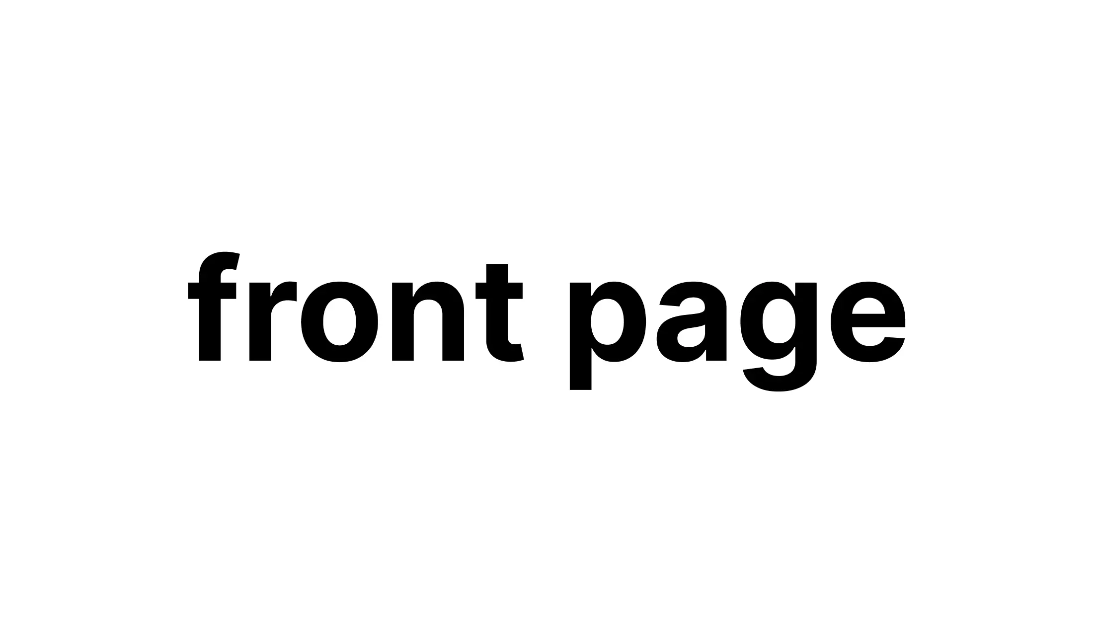 front page